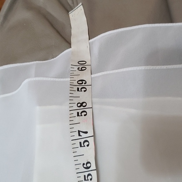 VTG Oleg Cassini Womens Formal Dress Off White SILK Beaded Pleated Wedding Sz 16 - Picture 16 of 16